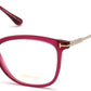 Tom Ford FT5510 Cat Eyeglasses 081-081 - Shiny Transparent Violet Front, Shiny Rose Gold Temples