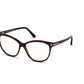 Tom Ford FT5511 Butterfly Eyeglasses 052-052 - Shiny Classic Dark Havana