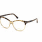 Tom Ford FT5511 Butterfly Eyeglasses 059-059 - Vintage Havana-To-Transparent Champagne Front, Vintage Havana Temples