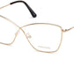 Tom Ford FT5518 Butterfly Eyeglasses 028-028 - Shiny Rose Gold Metal, Shiny Classic Dark Havana Temple Tips
