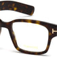 Tom Ford FT5527 Geometric Eyeglasses 052-052 - Shiny Classic Dark Havana, Shiny Rose Gold "t" Logo