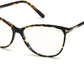 Tom Ford FT5616-B Square Eyeglasses 056-056 - Shiny Dark Havana W. Shiny Rose Gold Details/ Blue Block Lenses