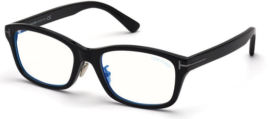Tom Ford FT5724-D-B-N Geometric Eyeglasses 001-001 - Shiny Black