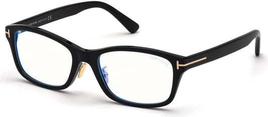 Tom Ford FT5724-D-B Geometric Eyeglasses 001-001 - Shiny Black