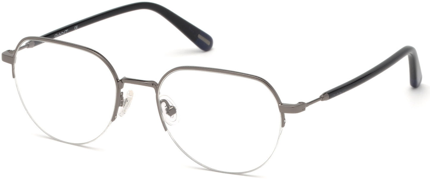 Gant GA3195 Geometric Eyeglasses 008-008 - Shiny Gunmetal