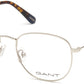 Gant GA3196 Round Eyeglasses 010-010 - Shiny Light Nickeltin