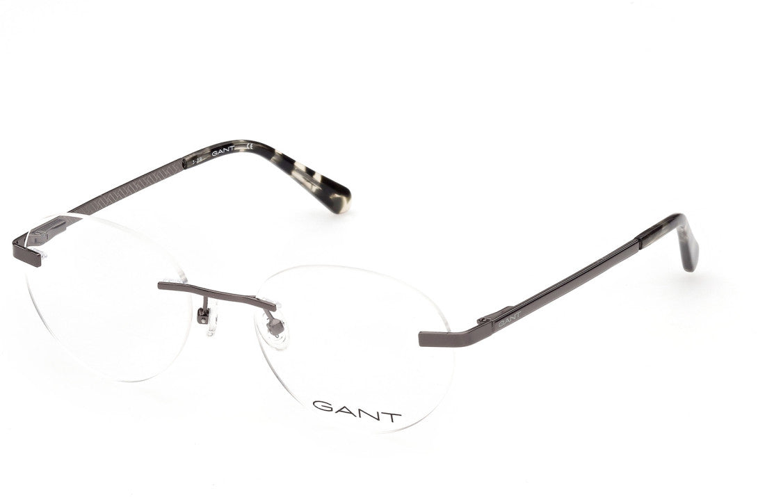 Gant GA3214 Round Eyeglasses 008-008 - Shiny Gunmetal