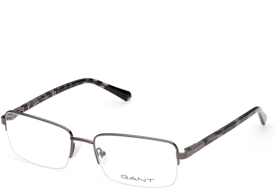 Gant GA3220 Rectangular Eyeglasses 008-008 - Shiny Gunmetal