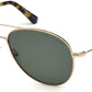 Gant GA7097 Pilot Sunglasses 32R-32R - Shiny Gold Front, Tokyo Tortoise Temples, Polarized Green Lens - Back Order until 