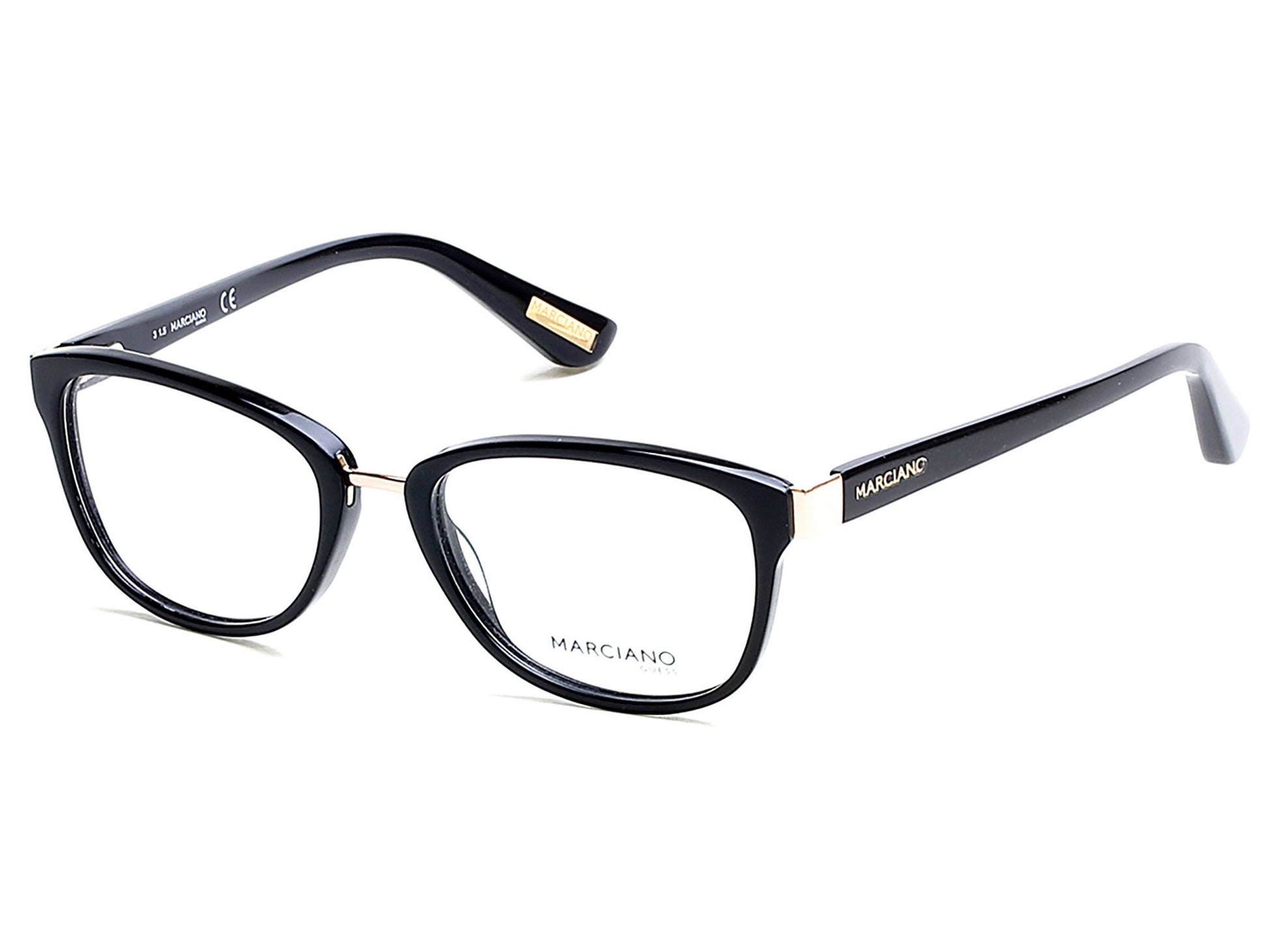 Guess By Marciano GM0286 Rectangular Eyeglasses 001-001 - Shiny Black