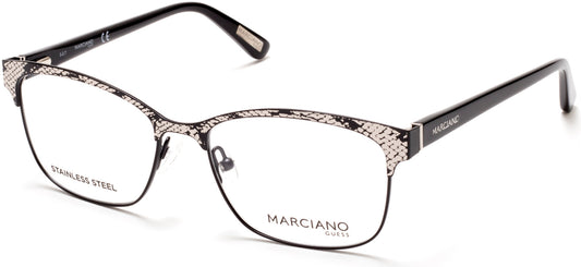 Guess By Marciano GM0318 Square Eyeglasses 002-002 - Matte Black