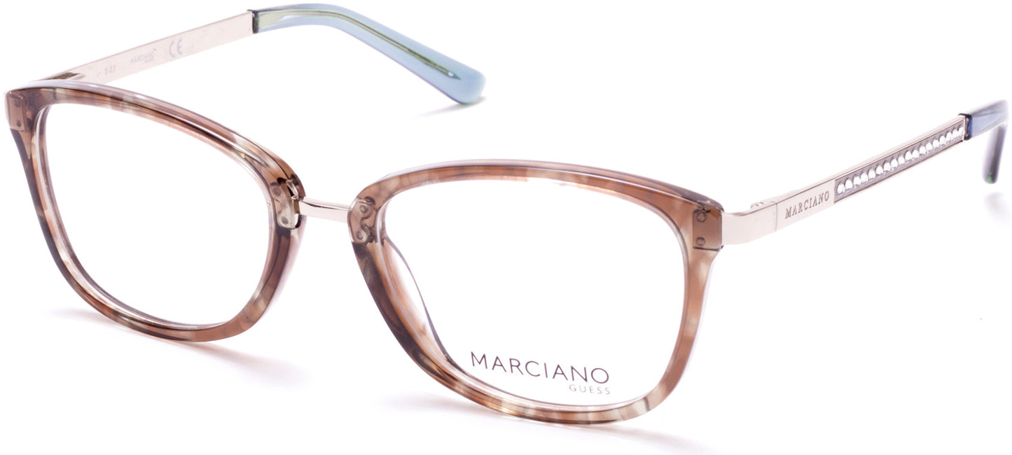 Guess By Marciano GM0325 Geometric Eyeglasses 055-055 - Coloured Havana