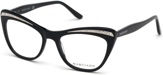 Guess By Marciano GM0337 Cat Eyeglasses 001-001 - Shiny Black