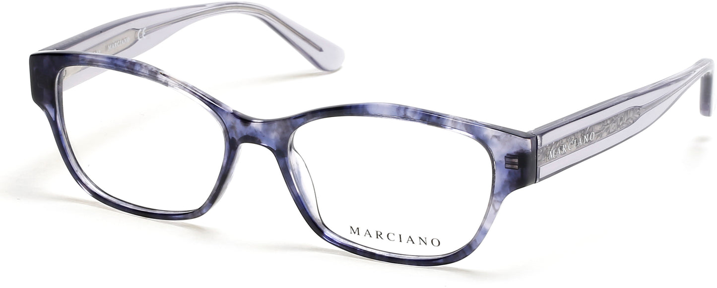Guess By Marciano GM0340 Geometric Eyeglasses 055-055 - Coloured Havana
