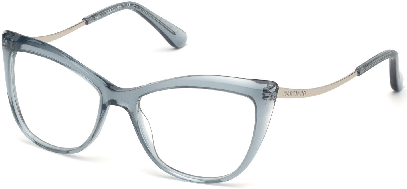 Guess By Marciano GM0347 Cat Eyeglasses 087-087 - Shiny Turquoise