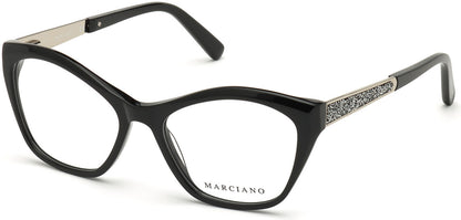 Guess By Marciano GM0353 Rectangular Eyeglasses 001-001 - Shiny Black