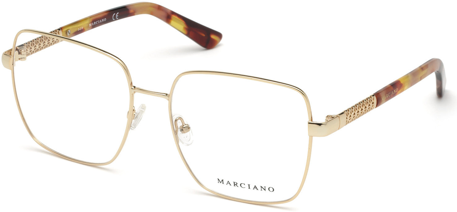 Guess By Marciano GM0359 Square Eyeglasses 032-032 - Pale Gold