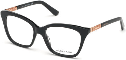 Guess By Marciano GM0360 Square Eyeglasses 001-001 - Shiny Black