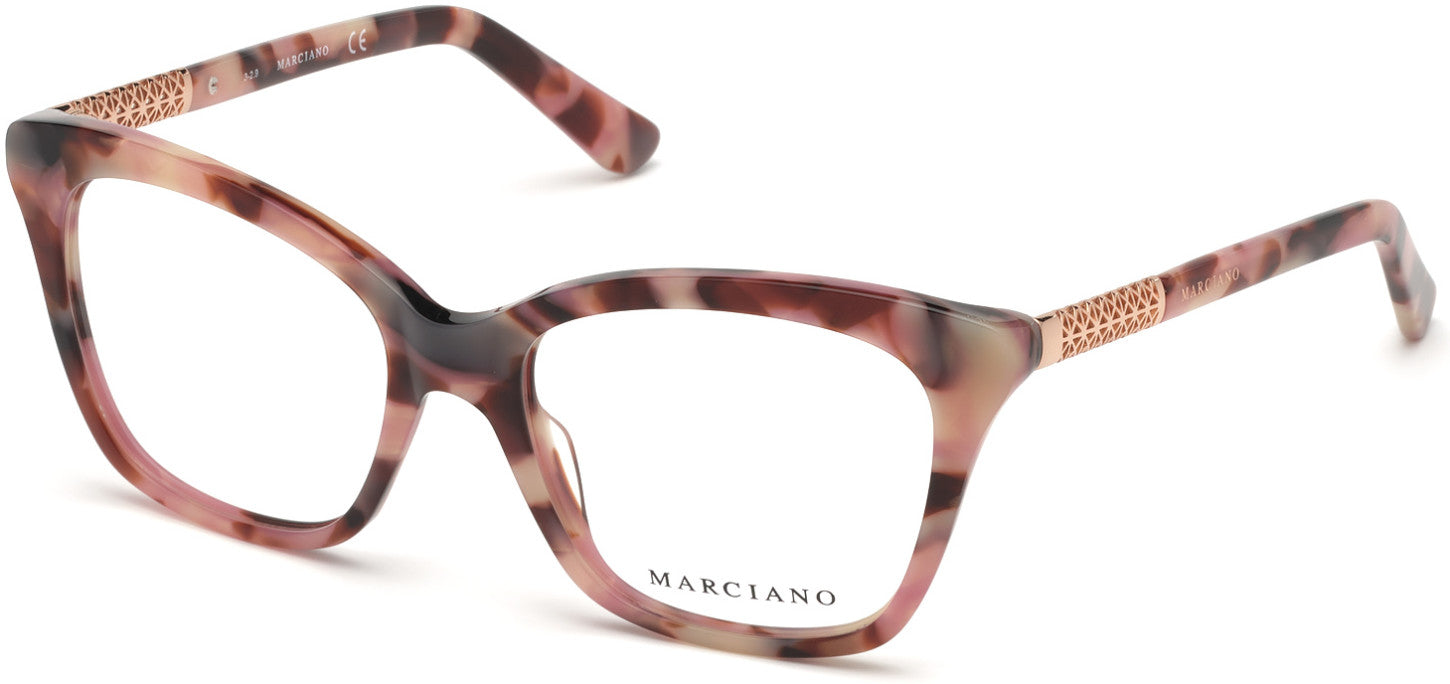 Guess By Marciano GM0360 Square Eyeglasses 074-074 - Pink 