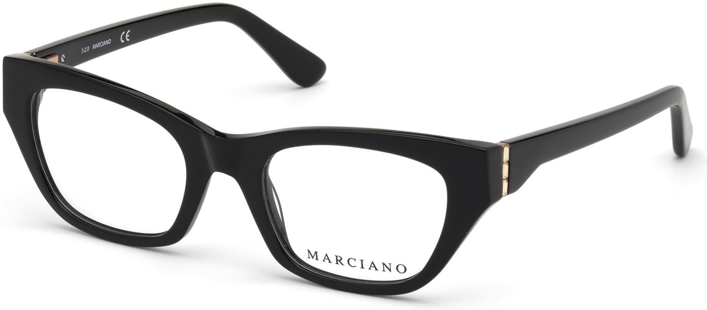 Guess By Marciano GM0361-S Rectangular Eyeglasses 001-001 - Shiny Black