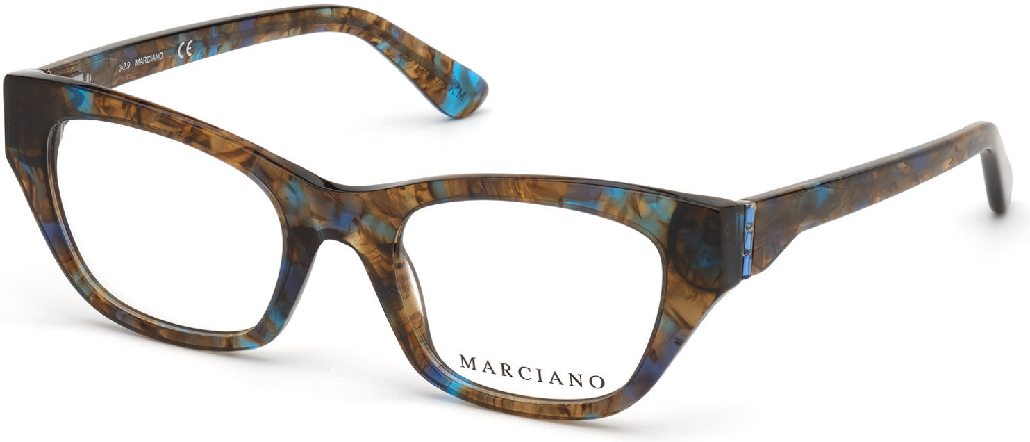 Guess By Marciano GM0361-S Rectangular Eyeglasses 092-092 - Blue