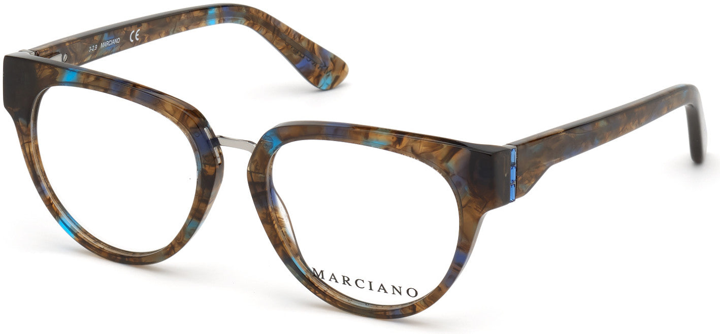 Guess By Marciano GM0363-S Round Eyeglasses 092-092 - Blue