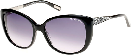 Guess By Marciano GM0722 Cat Sunglasses C38-C38 - Black/smoke Gradient Lens