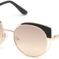 Guess By Marciano GM0796 Cat Sunglasses 32C-32C - Gold / Smoke Mirror Lenses