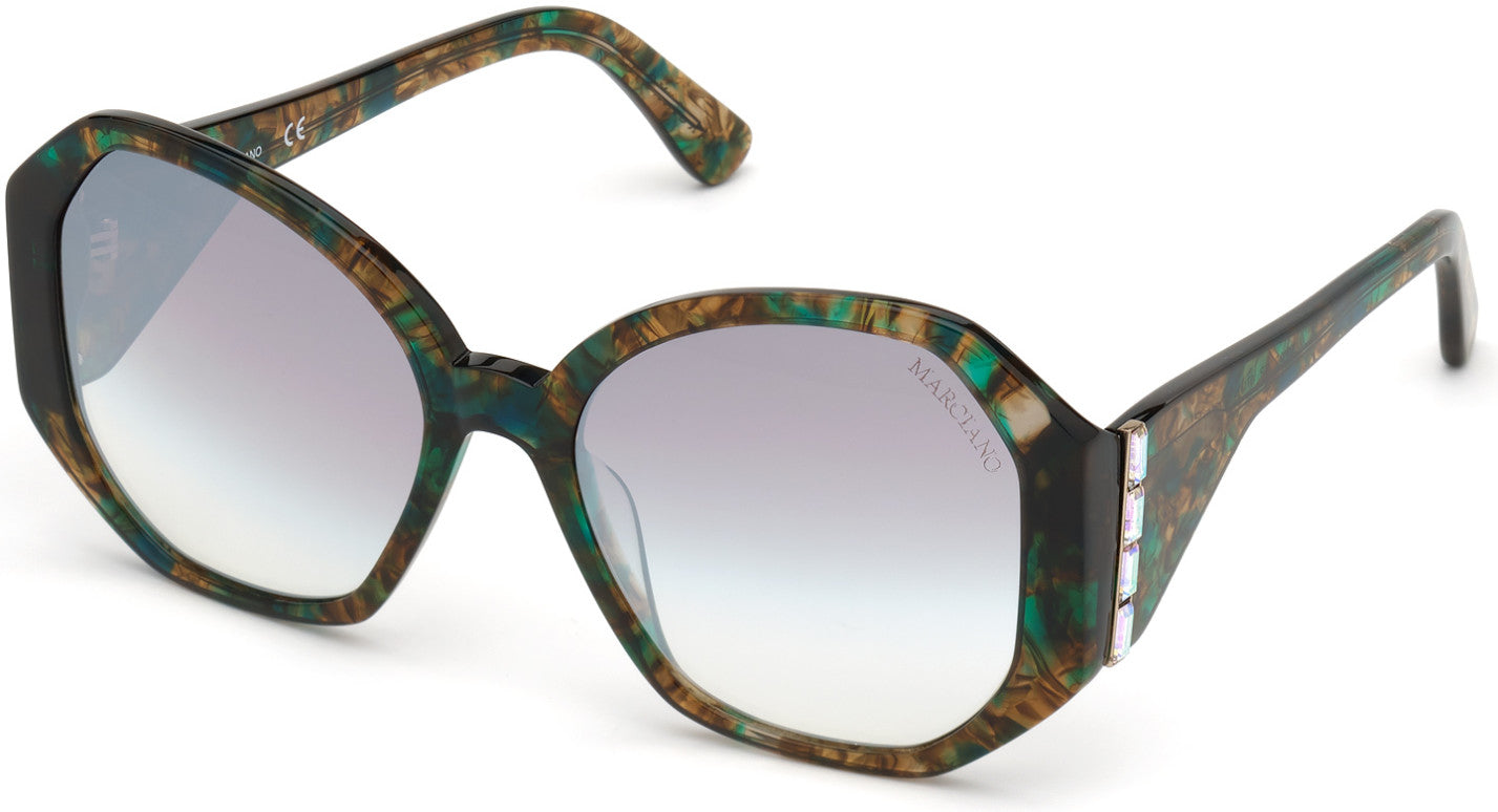 Guess By Marciano GM0810-S Geometric Sunglasses 95P-95P - Light Green / Gradient Green
