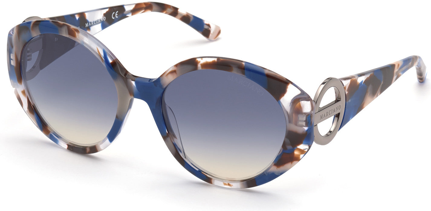 Guess By Marciano GM0816 Round Sunglasses 92W-92W - Blue / Gradient Blue