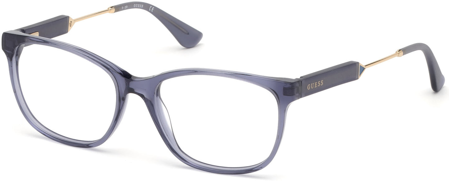 Guess GU2717 Geometric Eyeglasses 090-090 - Shiny Blue