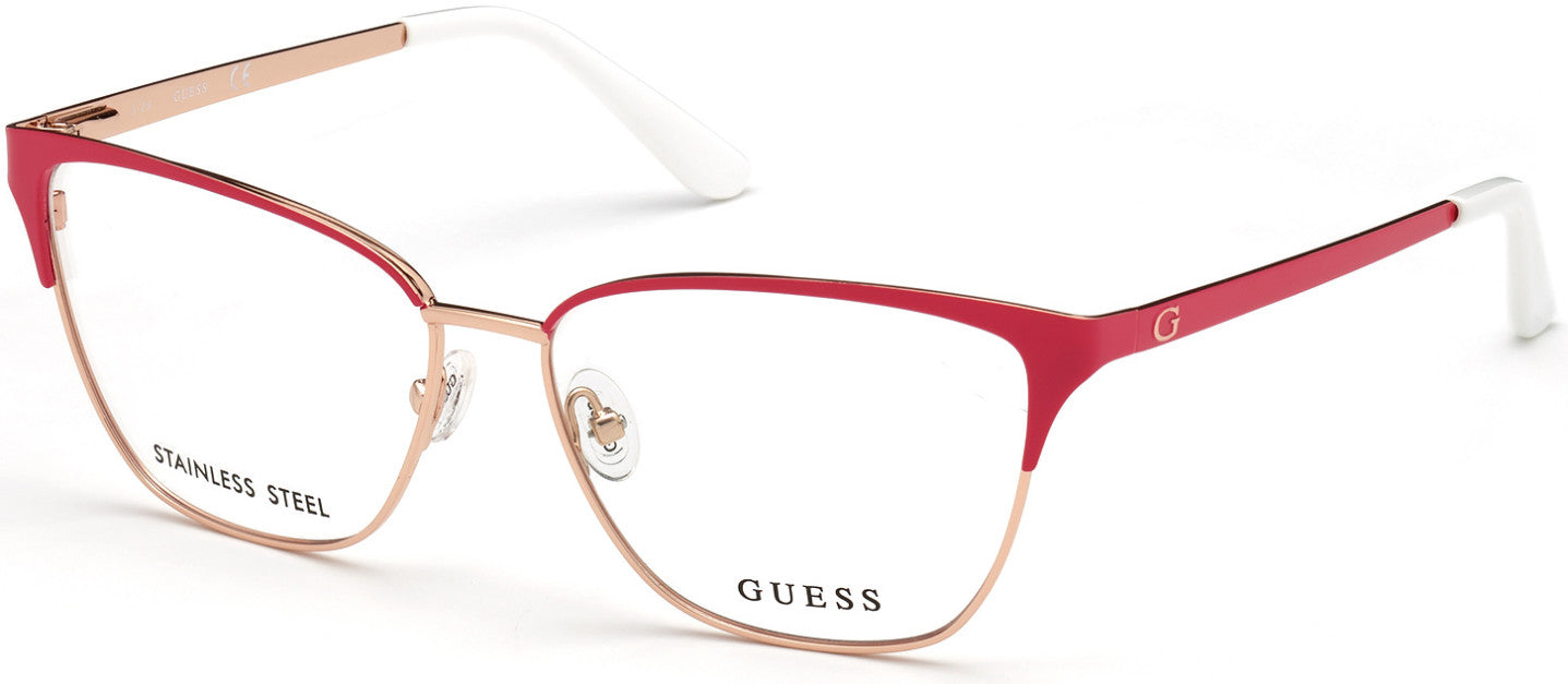 Guess GU2795 Square Eyeglasses 072-072 - Shiny Pink