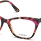 Guess GU2811 Square Eyeglasses 074-074 - Pink 