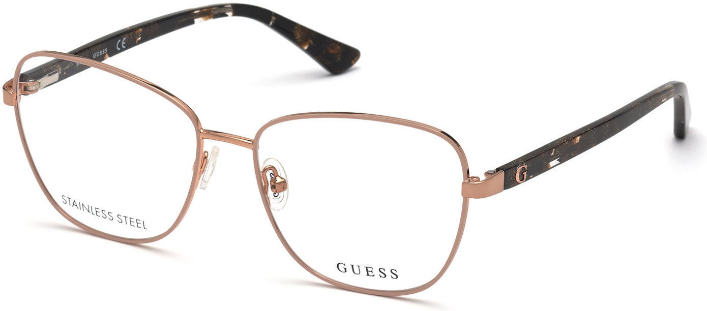 Guess GU2815 Square Eyeglasses 057-057 - Shiny Beige