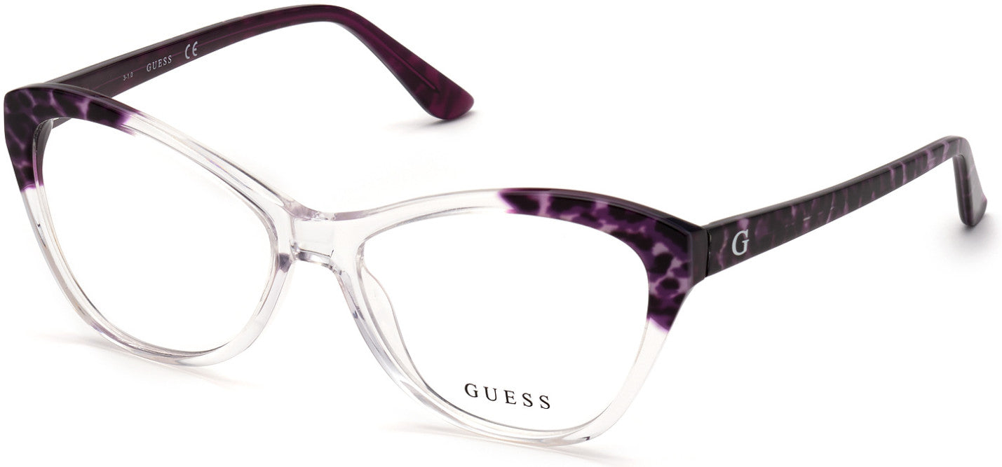 Guess GU2818 Cat Eyeglasses 026-026 - Crystal