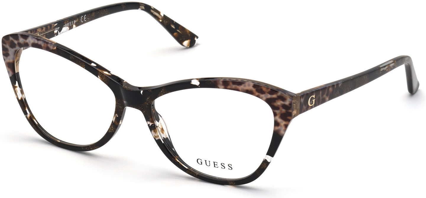 Guess GU2818 Cat Eyeglasses 050-050 - Dark Brown