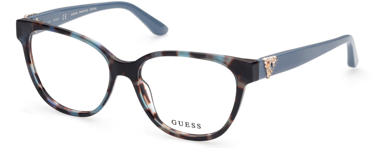 Guess GU2855-S Round Eyeglasses 092-092 - Blue