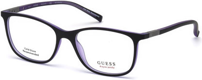 Guess GU3004 Geometric Eyeglasses 002-002 - Matte Black