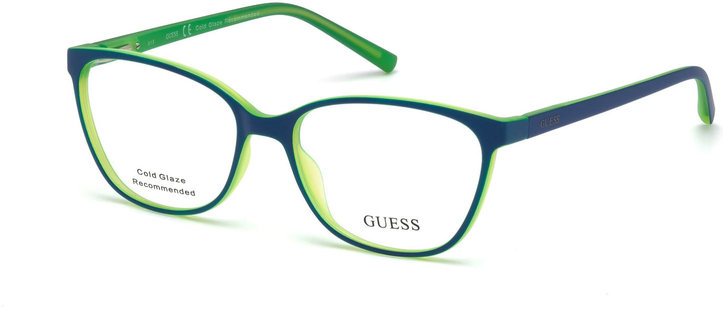 Guess GU3008 Cat Eyeglasses 091-091 - Matte Blue