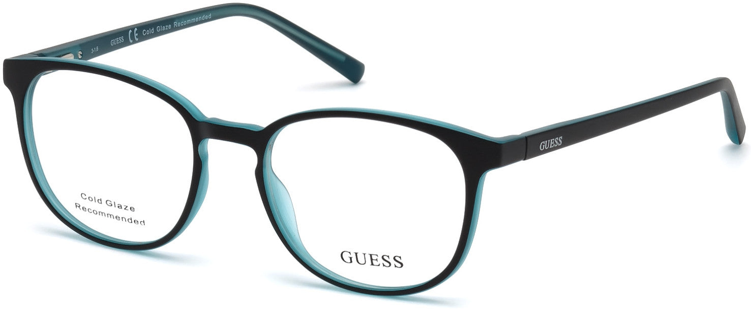 Guess GU3009 Round Eyeglasses 005-005 - Black
