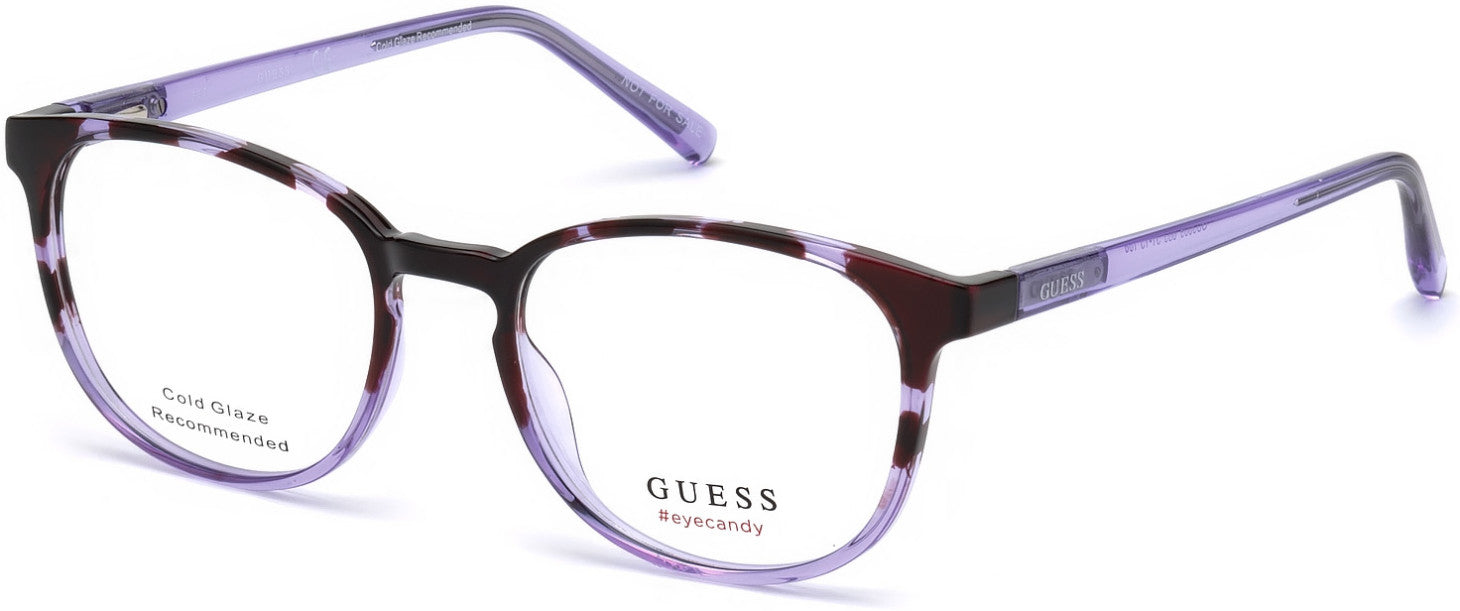 Guess GU3009 Round Eyeglasses 083-083 - Violet