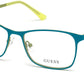 Guess GU3012 Geometric Eyeglasses 089-089 - Turquoise