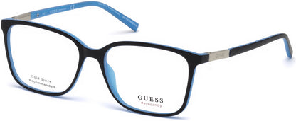 Guess GU3016 Square Eyeglasses 002-002 - Matte Black