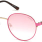 Guess GU3027 Round Sunglasses 73T-73T - Matte Pink / Gradient Bordeaux