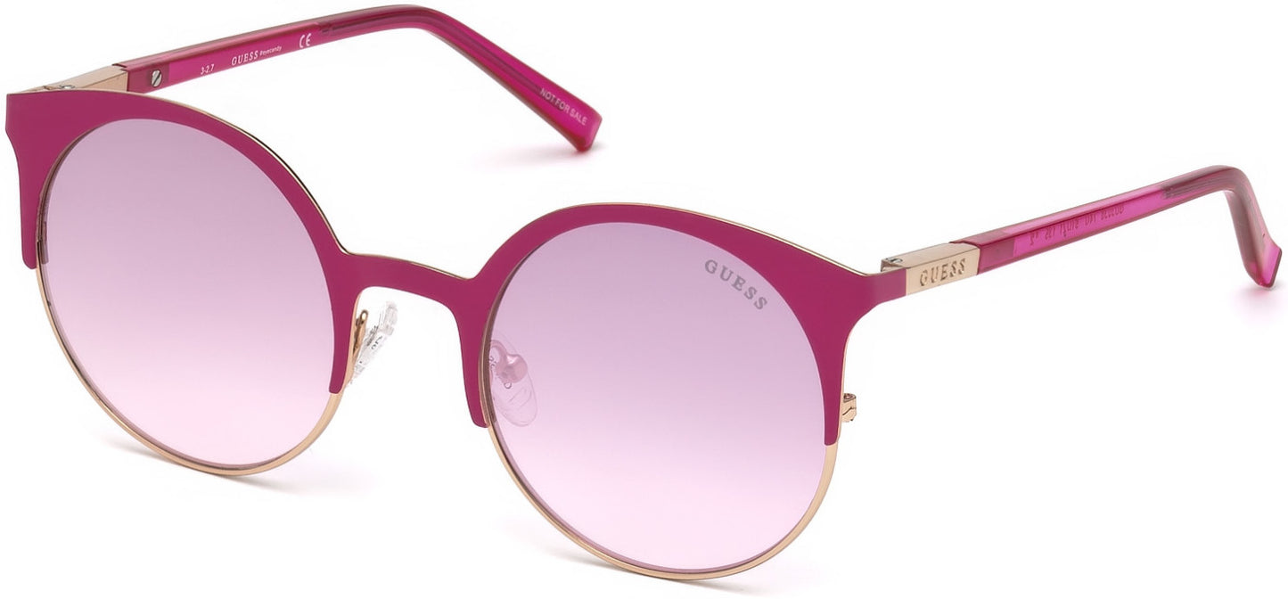 Guess GU3036 Cat Sunglasses 74U-74U - Pink /other / Bordeaux Mirror