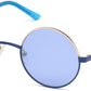 Guess GU3046 Round Sunglasses 90X-90X - Shiny Blue / Blue Mirror Lenses