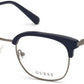 Guess GU50006 Browline Eyeglasses 090-090 - Shiny Blue
