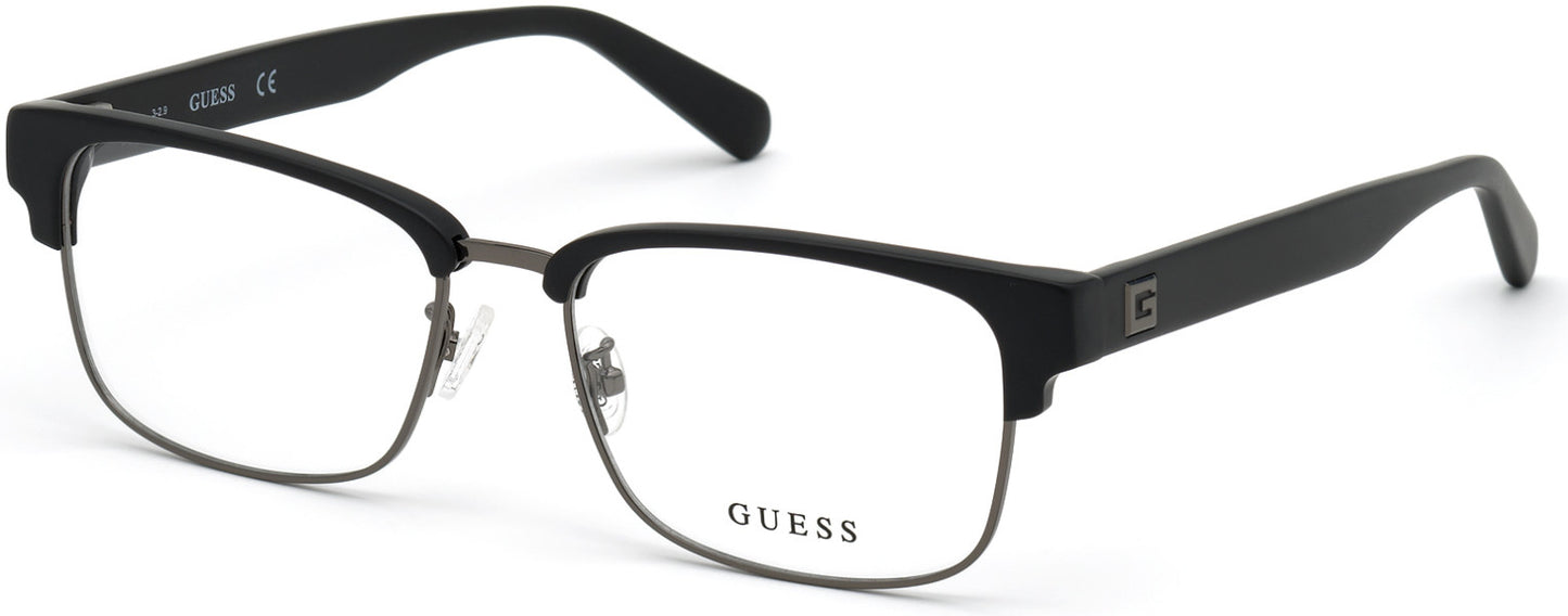 Guess GU50007-D Browline Eyeglasses 002-002 - Matte Black