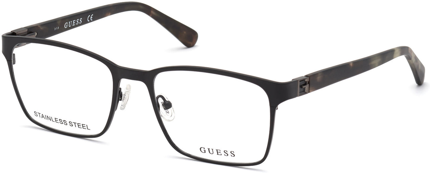 Guess GU50019 Square Eyeglasses 002-002 - Matte Black