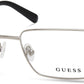 Guess GU50042 Rectangular Eyeglasses 010-010 - Shiny Light Nickeltin